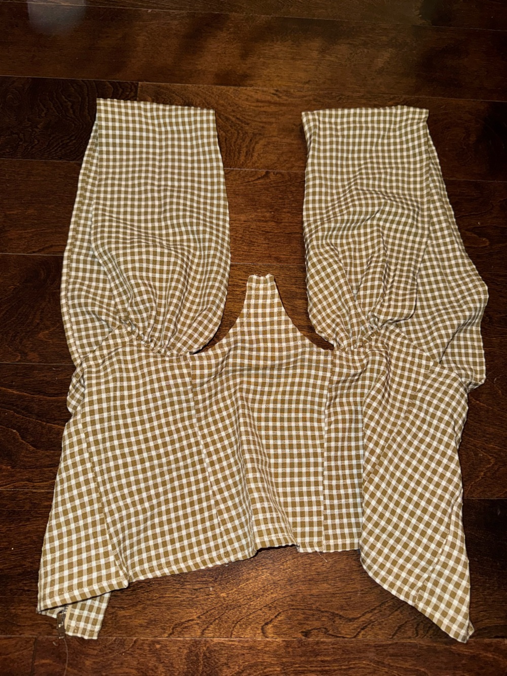 Pretty little thing Women’s Checked Shirt Corset in Brown and White